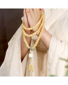 Buddha Stones Natural Bodhi Seed Lotus Dzi Bead Peace Harmony Charm Bracelet - 9*8mm Bodhi Seed&Dzi Bead