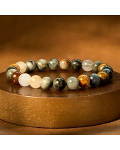 Buddha Stones Natural Eagle's Eye Stone Confidence Positive Bracelet - Eagle's Eye Stone(Wrist Circumference: 14-16cm)