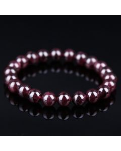 Buddha Stones Natural Garnet Bead Passion Bracelet - 13-14mm