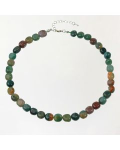 Buddha Stones Natural Indian Agate Irregular Shapes Crystal Bead Positive Necklace - Natural Amethyst(Color May Vary)