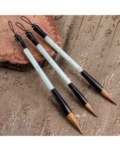 Buddha Stones Natural Jade Luck Chinese Calligraphy Brush Pen Chinese Writing Brush With Gift Box - Chinese Writing Brush