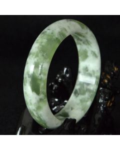 Buddha Stones Natural Jade Luck Prosperity Bracelet Bangle - 60-62mm