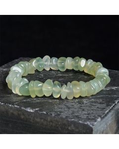 Buddha Stones Natural Peridot Irregular Blocks Peace Bracelet - 17-17.5cm