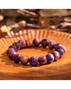 Buddha Stones Natural Purple Tiger Eye Protection Strength Bracelet - 14mm