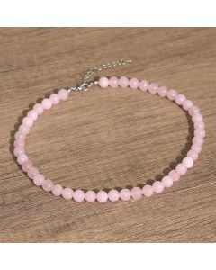 Buddha Stones Natural Rose Quartz Bead Peace Necklace - Natural Rose Quartz(Color May Vary) / 10mm