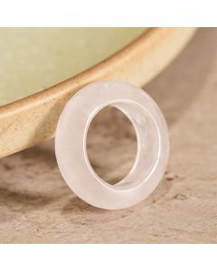 Buddha Stones Natural Rose Quartz Loving Energy Healing Ring - US10-US11 Natural Rose Quartz(Color May Vary)