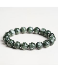 Buddha Stones Natural Seraphinite Round Emotional Balance Beaded Bracelet - Seraphinite(Wrist Circumference: 14-17cm) / 11mm