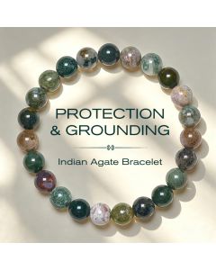 Buddha Stones Natural Stone Sea Sediment Jasper Agate Protection Peace Bracelet - 10mm(Wrist Circumference:16-17cm)