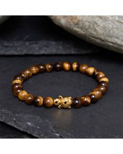 Buddha Stones Natural Tiger Eye Turtle Accessories Courage Beads Bracelet - 6mm Tiger Eye(Wrist Circumference: 5.5–5.9 in/14–15 cm)