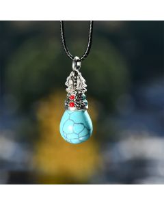 Buddha Stones Natural Turquoise Tiger Eye Wisdom Rope Necklace - Natural Tiger Eye(Color May Vary)