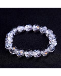 Buddha Stones Natural White Crystal Protection Healing Bracelet - 16mm(14 Beads)