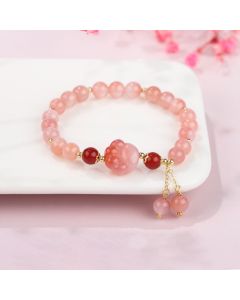 Buddha Stones Natural Yanyuan Agate Cat Claw Paw Positive Bracelet - Yanyuan Agate(Wrist Circumference 14-15cm)