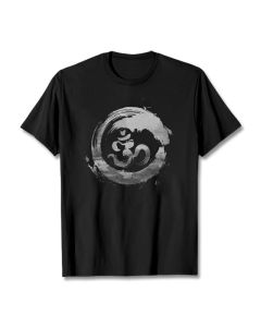 Buddha Stones Om Lotus Cotton Tee T-shirt - LightGrey / 2XL