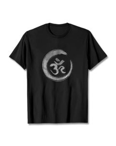 Buddha Stones OM Mantra Sanskrit Tee T-shirt - Black / M