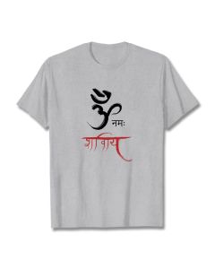 Buddha Stones OM NAMAH SHIVAYA Mantra Sanskrit Tee T-shirt - LightCyan / 2XL