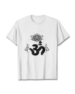 Buddha Stones Om Symbol Sanskrit Floral Tee T-shirt - LightPink / 2XL