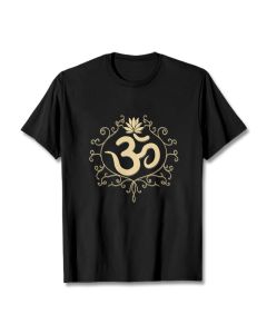 Buddha Stones Om Symbol Vines Lotus Flower Tee T-shirt - LightPink / L