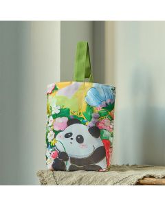 Buddha Stones Panda Orchid Loquat Canvas Handbag - Panda Peace 15*8*22cm