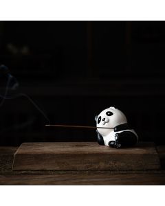Buddha Stones Panda Shape Home Decoration Incense Burner - Panda Crossing Legs(8.5*6*7 cm)