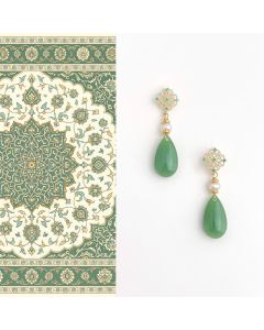 Buddha Stones Pearl Liuli Purity Teardrop Healing Earrings - Pearl(Copper Plated With 925 Sterling Silver Posts)