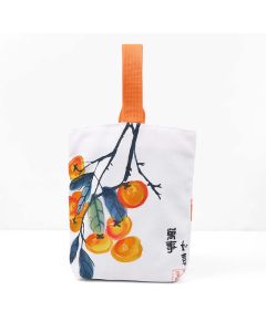 Buddha Stones Persimmon Canvas Handbag - Persimmon 15*8*22cm