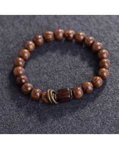 Buddha Stones Phoebe Zhennan Wood Spirituality Bracelet - 17-19cm