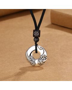 Buddha Stones PiXiu Peace Buckle Copper Wealth Necklace Pendant - PiXiu(Wealth♥Luck)