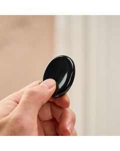 Buddha Stones Protection & Grounding Natural Small Black Obsidian Worry Stone Crystal Decor 3.5*4.5cm - Black Obsidian 3.5*4.5cm