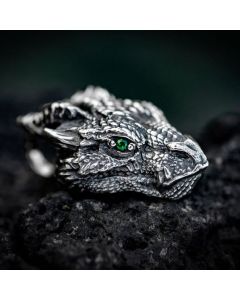 Buddha Stones Pure Tin Dragon Head Luck Protection Metal Necklace Pendant - Dragon(Protection♥Success)