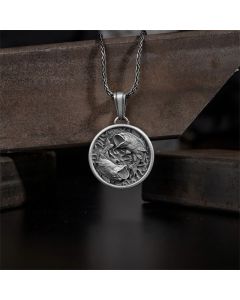 Buddha Stones Pure Tin Polishing Koi Fish Wealth Necklace Pendant - Pure Tin Koi Fish