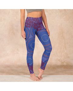 Buddha Stones Purple Compass Mandala Flower Print Gym Fitness Leggings Women's Yoga Pants - MediumPurple / US18，UK/AU22，EU50 (4XL)