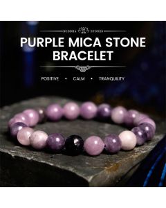 Buddha Stones Purple Mica Stone Positive Bracelet - Purple Mica Stone(Wrist Circumference: 14-16cm) / 10mm