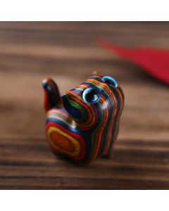 Buddha Stones Rainbow Eucalyptus Cute Cat Animals Calm Decoration - Yellow Eye(33*21*32mm)