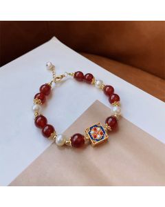 Buddha Stones Red Agate Pearl Confidence Self-acceptance Bracelet - Red Agate(Confidence♥Calm)