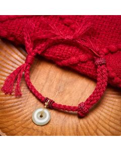 Buddha Stones Red String Peace Buckle Fortune Bracelet - Red String