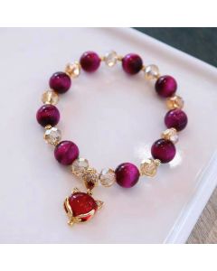 Buddha Stones Red Tiger Eye PiXiu Fox Protection Self Confidence Bracelet - Red Tiger Eye Pixiu