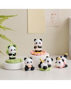 Buddha Stones Resin Lotus Panda Phone Stand Cute Animal Decor - Panda - Holding A Lotus / Resin (Protection ♥ Stability Energy)