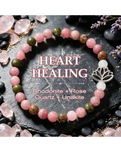 Buddha Stones Rhodonite Unakite White Jade Lotus Love and Enlightenment Bracelet - Unakite Rhodonite(Wrist Circumference: 5.5-5.9  in / 14-15cm)