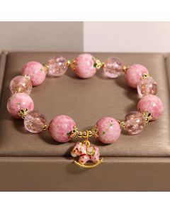 Buddha Stones Rocking Year Of The Horse Liuli Bracelet - Liuli(Wrist Circumference 15-16cm)