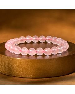 Buddha Stones Rose Quartz Healing Energy Bracelet - Rose Quartz(Wrist Circumference: 14-16cm)