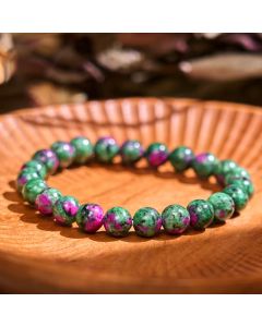 Buddha Stones Ruby Zoisite Connection Bracelet - Ruby Zoisite(Wrist Circumference: 14-15cm)