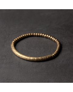 Buddha Stones Simple Design Copper Brass Bead Luck Wealth Bracelet - 17-17.5cm / Big Copper Beads