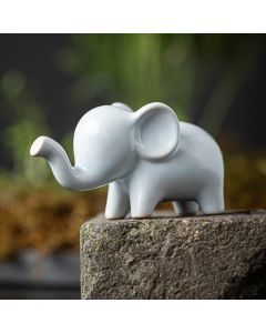 Buddha Stones Small Ceramic Elephant Home Tea Pet Figurine Desk Decoration - Pink Elephant 10.4*4.4*5.4cm