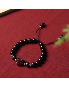 Buddha Stones Small Leaf Red Sandalwood Sooth Bracelet - Small Leaf Red Sandalwood(Keep away evil spirits♥Protection)