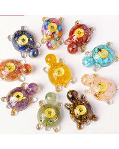 Buddha Stones Small Various Crystal Green Aventurine Amethyst Turtle Copper Coins Luck Home Decoration - Amethyst 5*3cm