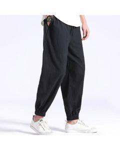 Buddha Stones Solid Color Casual Men's Harem Pants With Pockets - DarkSlateGray / US/UK/AU44，EU54 (4XL)