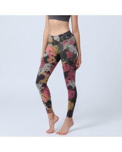 Buddha Stones Splatter Print Exercise Leggings Women's Yoga Pants - Black / US18，UK/AU22，EU50 (4XL)