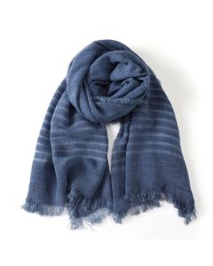 Buddha Stones Spring Fall Artful Textured Everyday Men's Scarf - SteelBlue