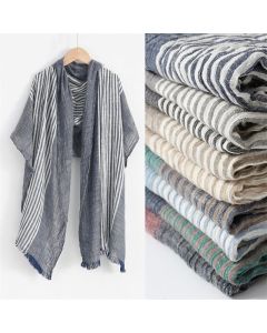 Buddha Stones Spring Fall Striped Color Block Stripe Tassel Travel Men's Scarf - Burgundy / Approx. 27.6 in × 70.9 in / 70 × 180 cm