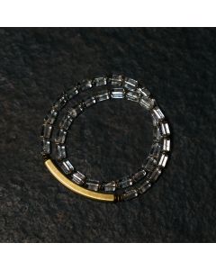 Buddha Stones Square White Crystal Copper Luck Bracelet - Copper White Crystal: (Wrist Circumference 17-17.5cm)